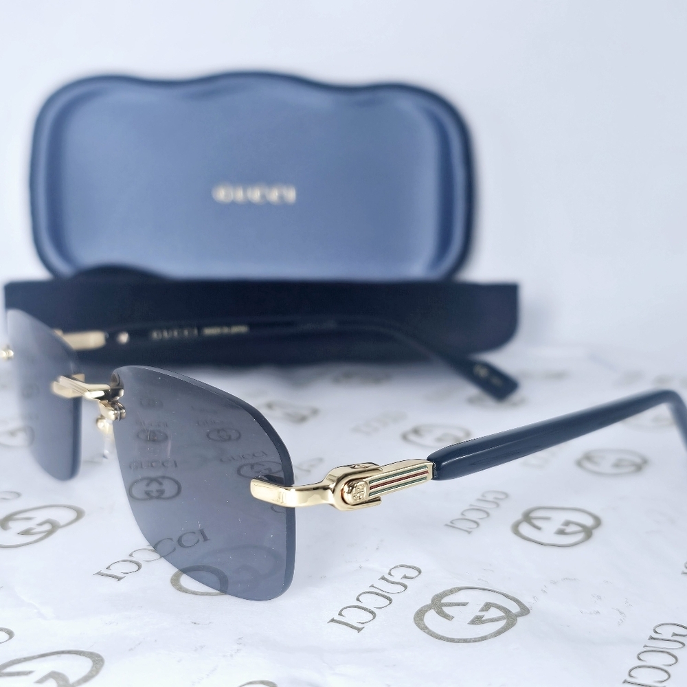 Gucci Black and Gold Unisex Sunglasses GG1221S 001 - Picture 7 of 16